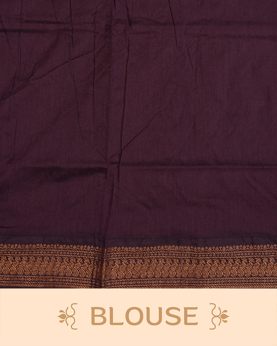 Mustard Yellow  Colour Kalyani cotton saree featuring delicate antique zari floral butta motifs on the body, complemented by a Purple contrast pallu with a rich antique zari peacock border, paired with a matching blouse piece.