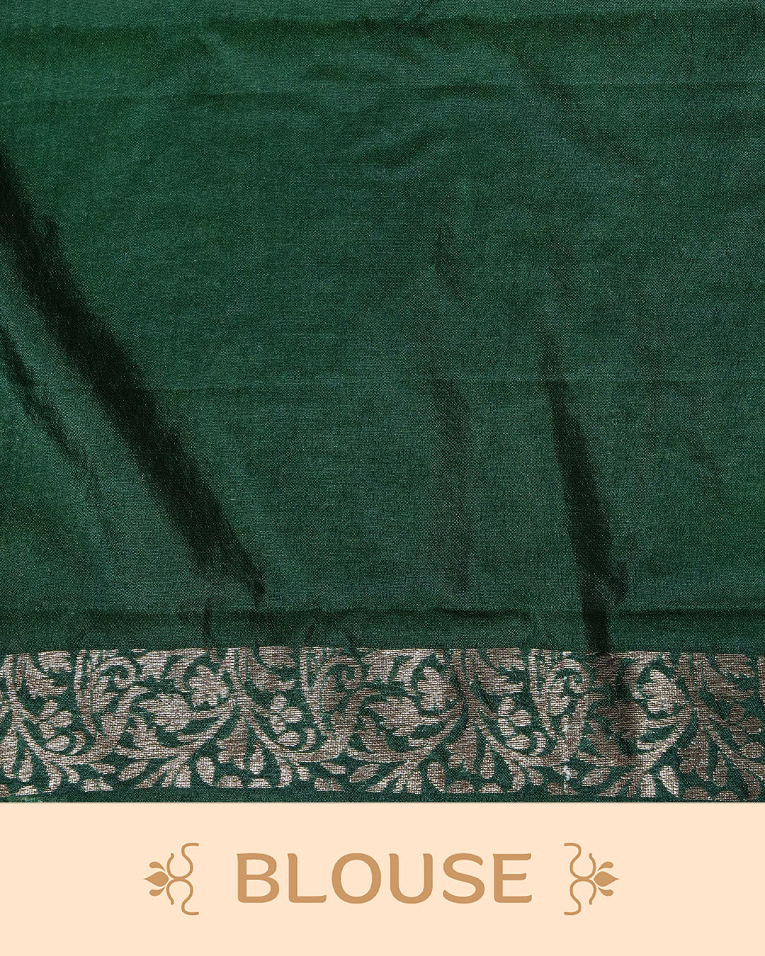 Brick brown Colour Semi georgette Saree having zari dotted check pattern on body, contrast dark forest green colour floral kodi designed Border, Rich Pallu comes with Matching Blouse piece.