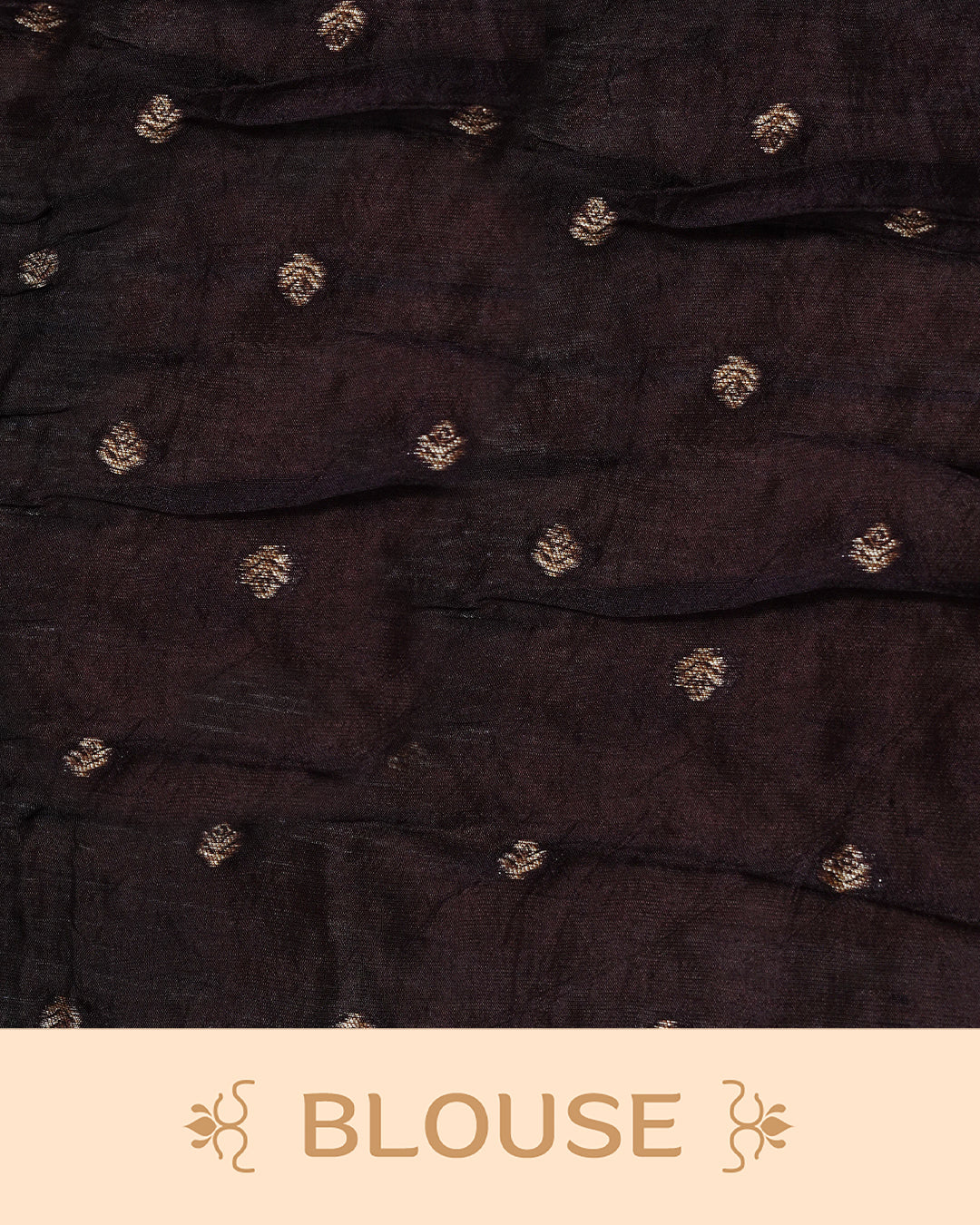 Dark Brown Colour banaras bandhani saree