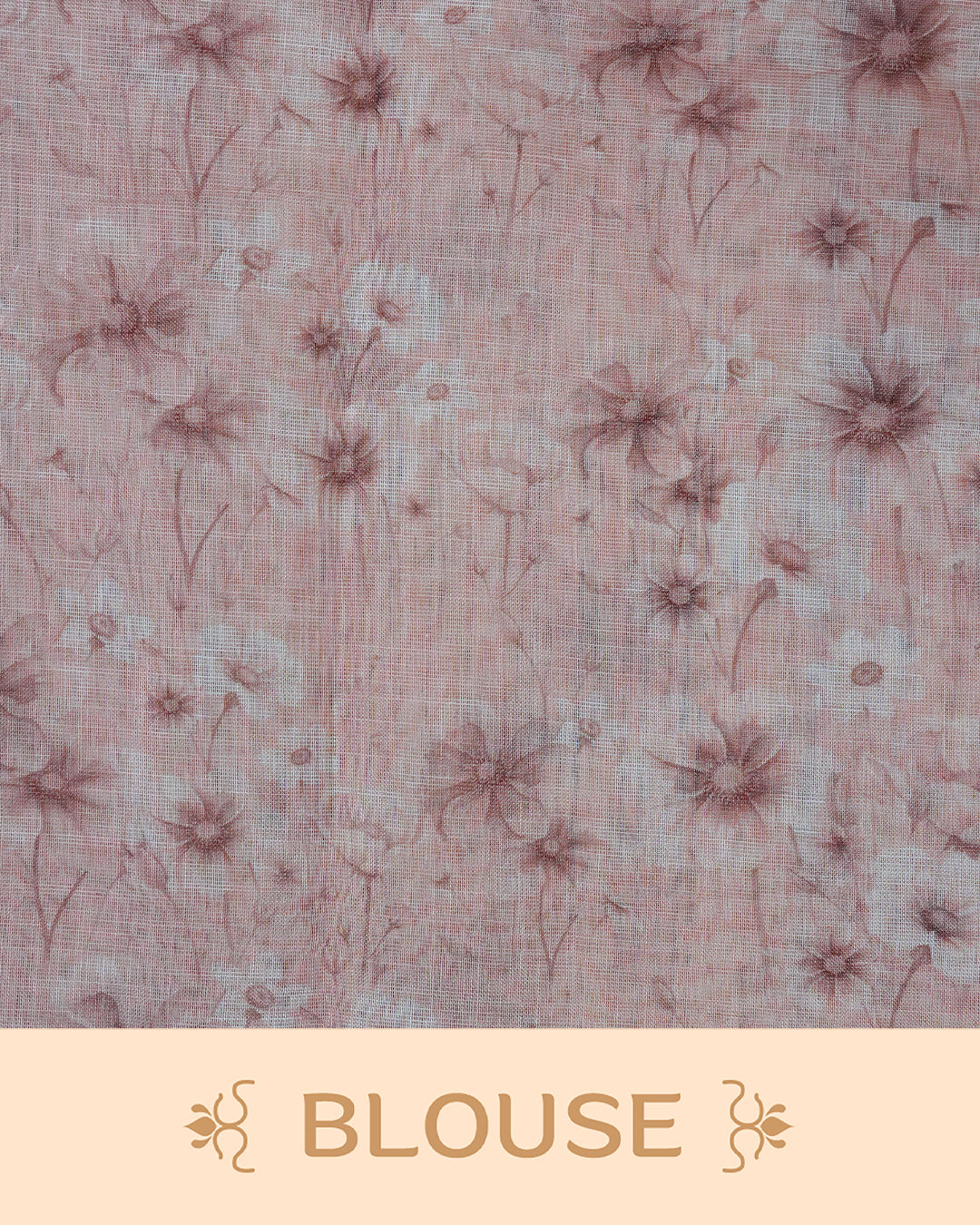 Peach colour linen tissue saree.