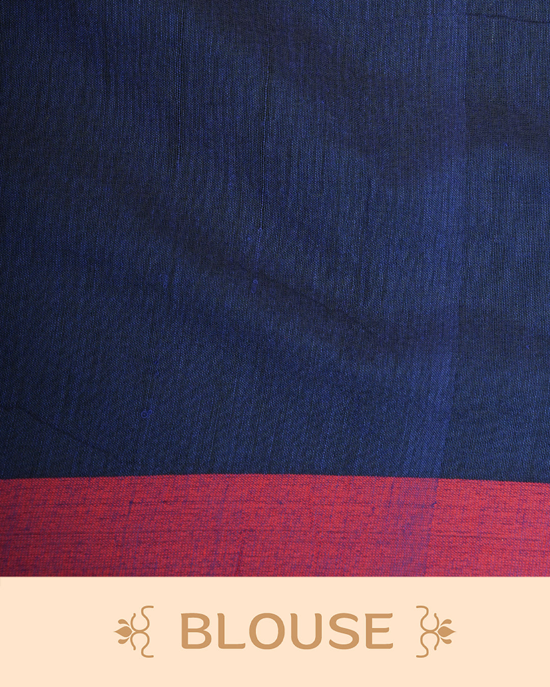 Navy Blue colour Mul cotton saree featuring Gold Sequins, complemented by Contrast Magenta simple Border & tassels.