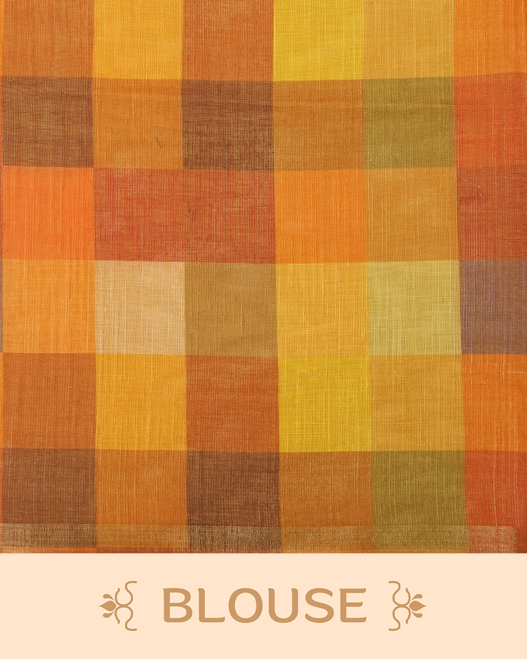 Cream Colour Semi Linen Saree