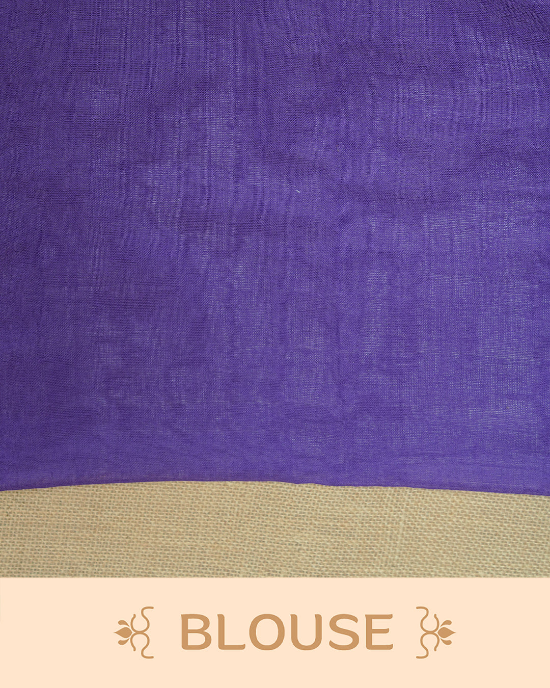 Violet & Light Violet Colour Half & Half Mul cotton saree Complemented by contrast colour Zari Border & tassels.