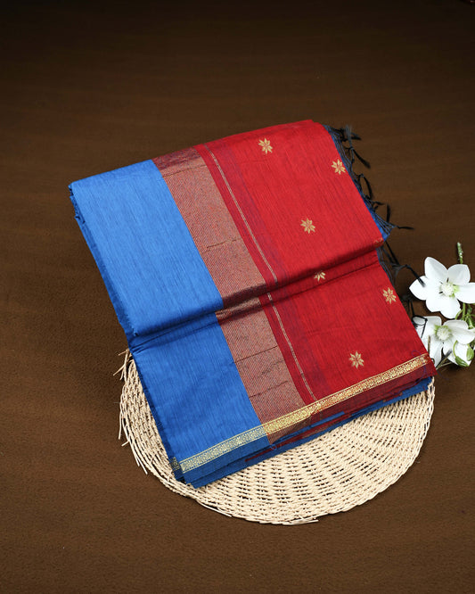 Royal blue colour Kalyani Cotton Saree