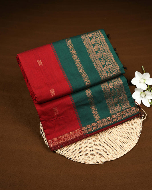 Maroon colour Kalyani Cotton Saree
