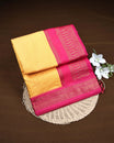 Mustard yellow colour Kalyani Cotton Saree