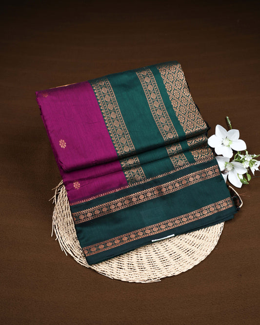 Purple colour Kalyani Cotton Saree