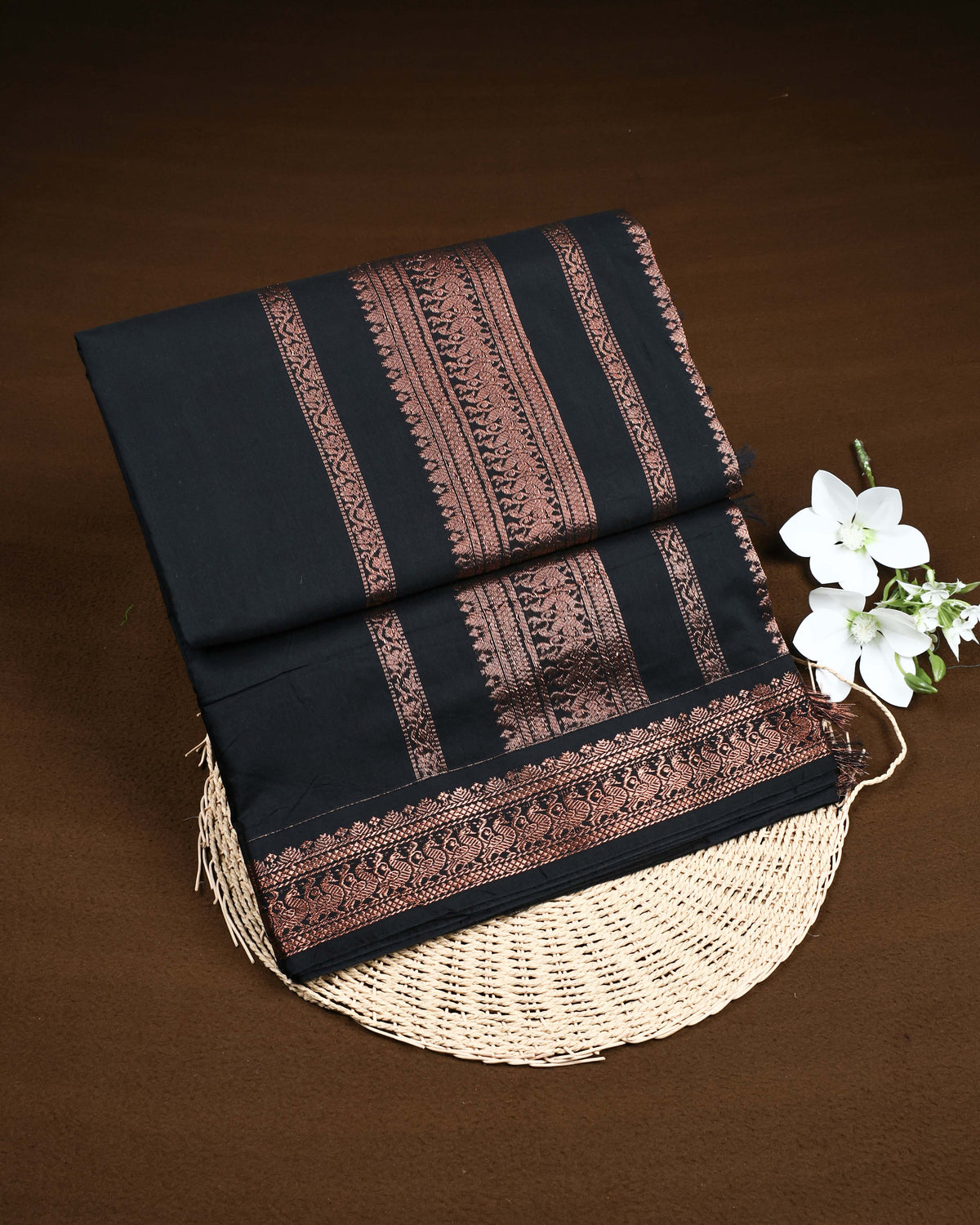 Black colour Kalyani Cotton Saree