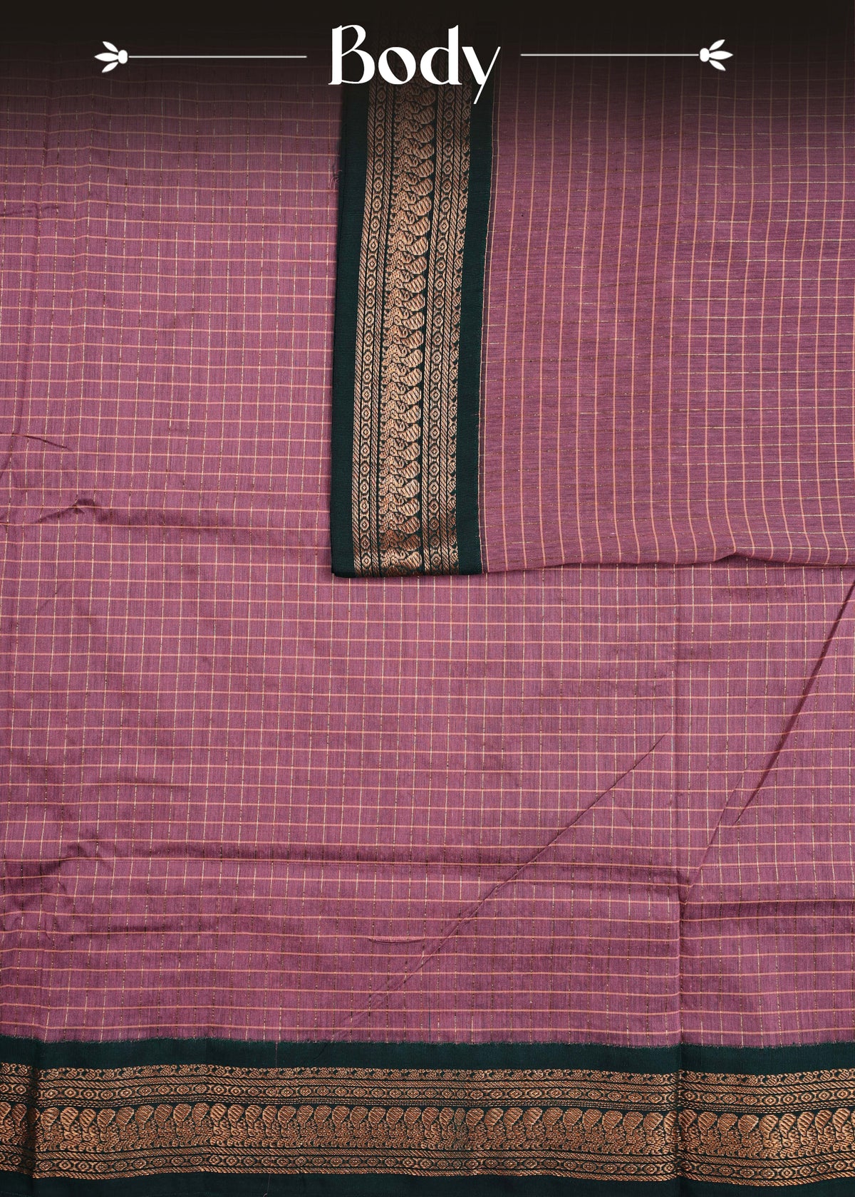 Onion pink colour Kalyani Cotton Saree