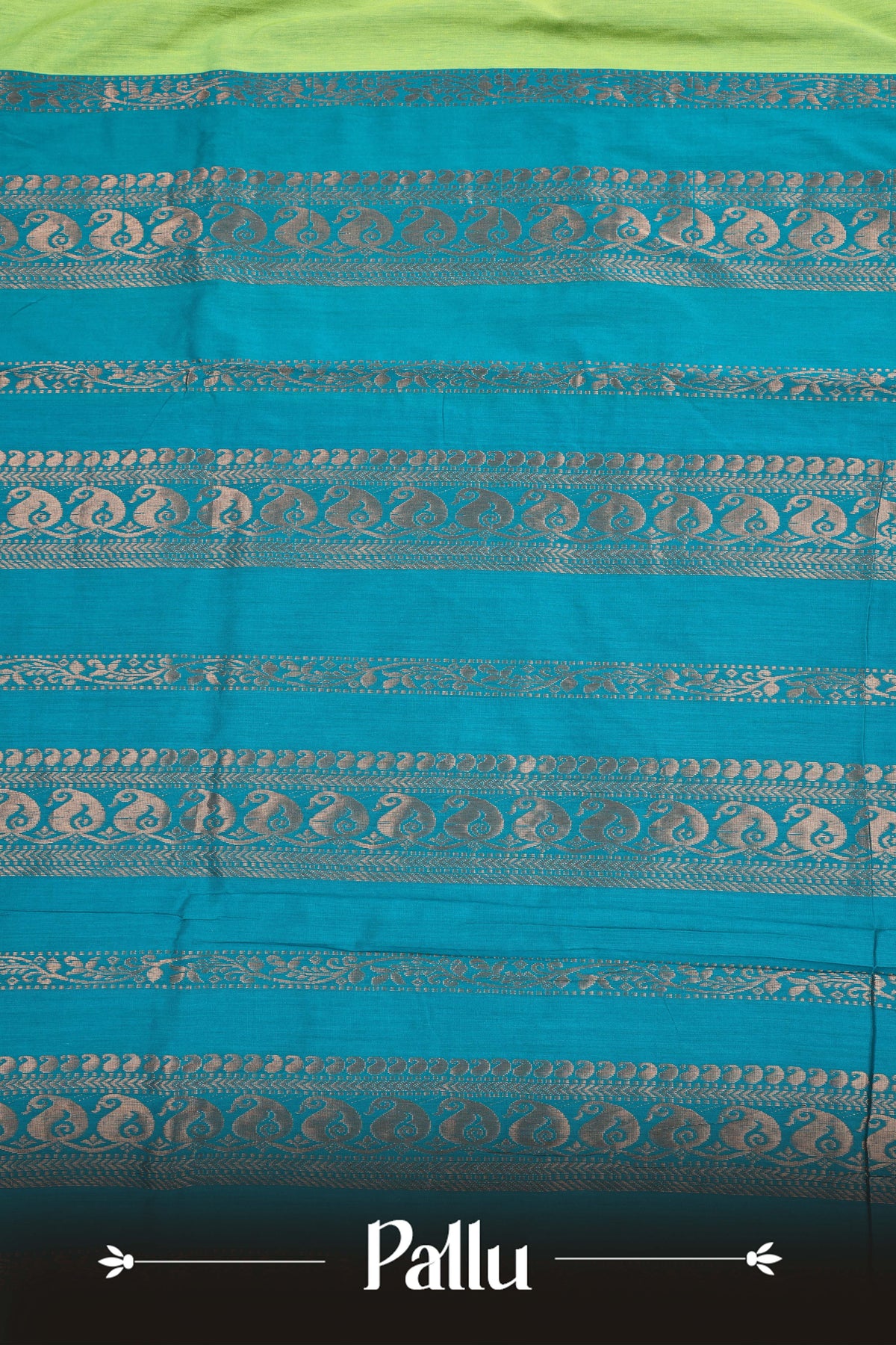 Lime green colour Kalyani Cotton Saree