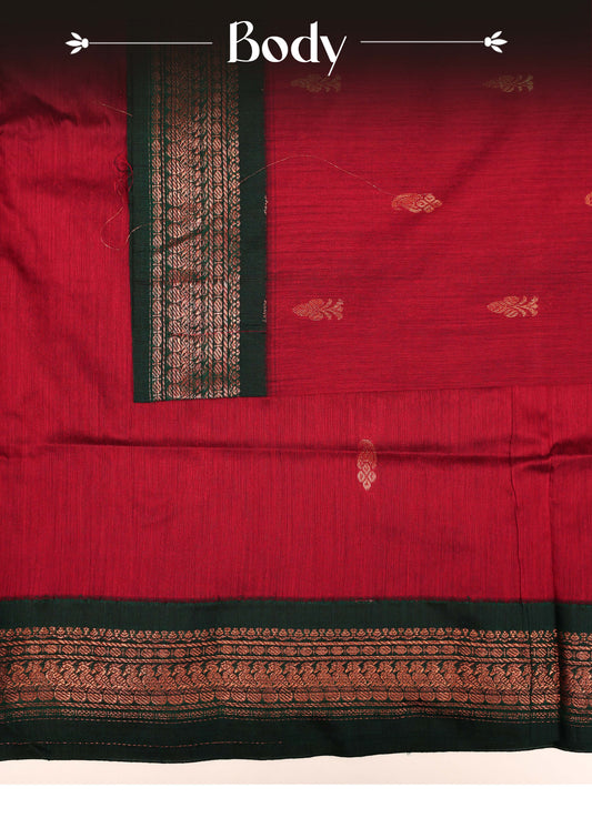 Maroon colour Kalyani Cotton Saree