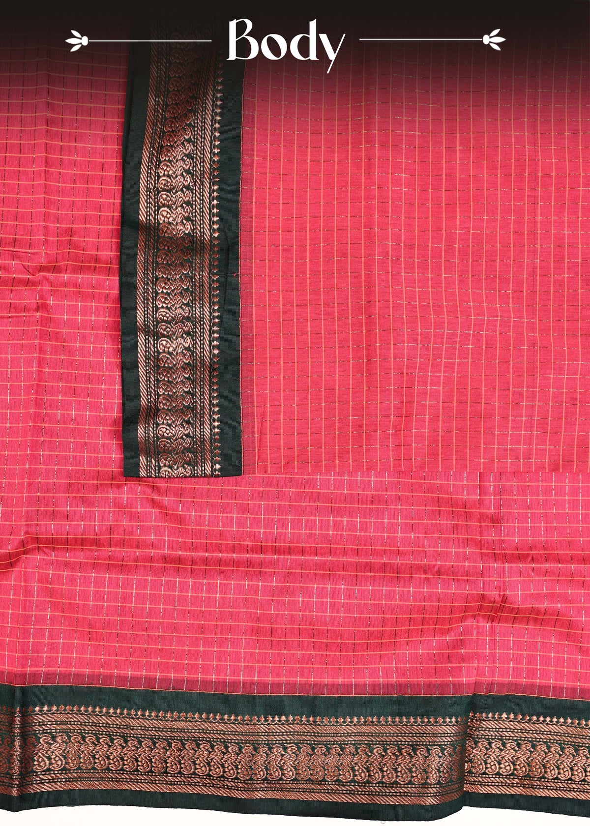 Pinkish peach colour Kalyani Cotton Saree