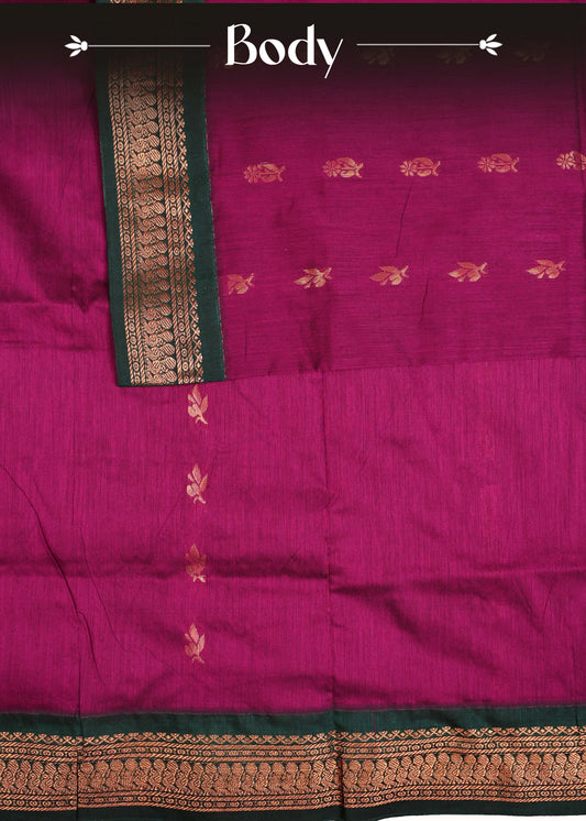 Purple Colour Kalyani cotton saree