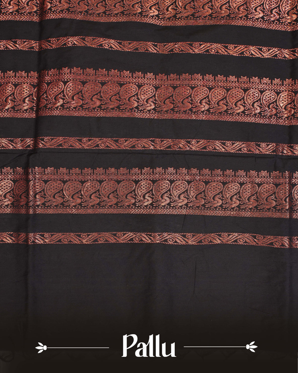 Burnt orange colour Kalyani Cotton Saree