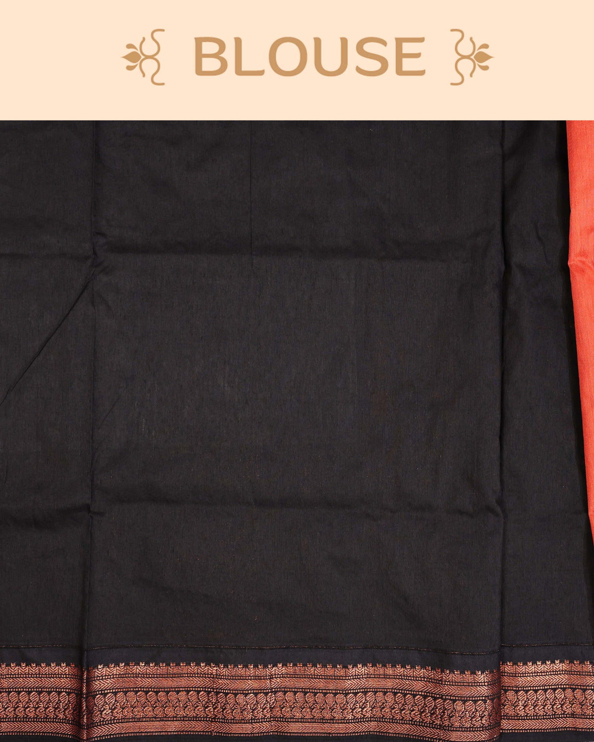 Burnt orange colour Kalyani Cotton Saree