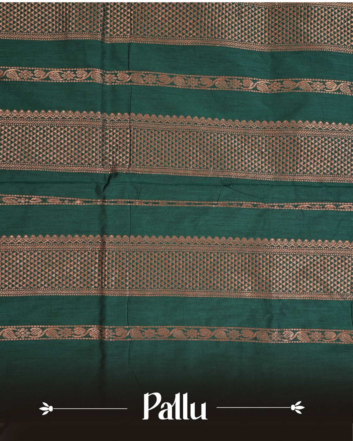 Bottle green colour Kalyani Cotton Saree