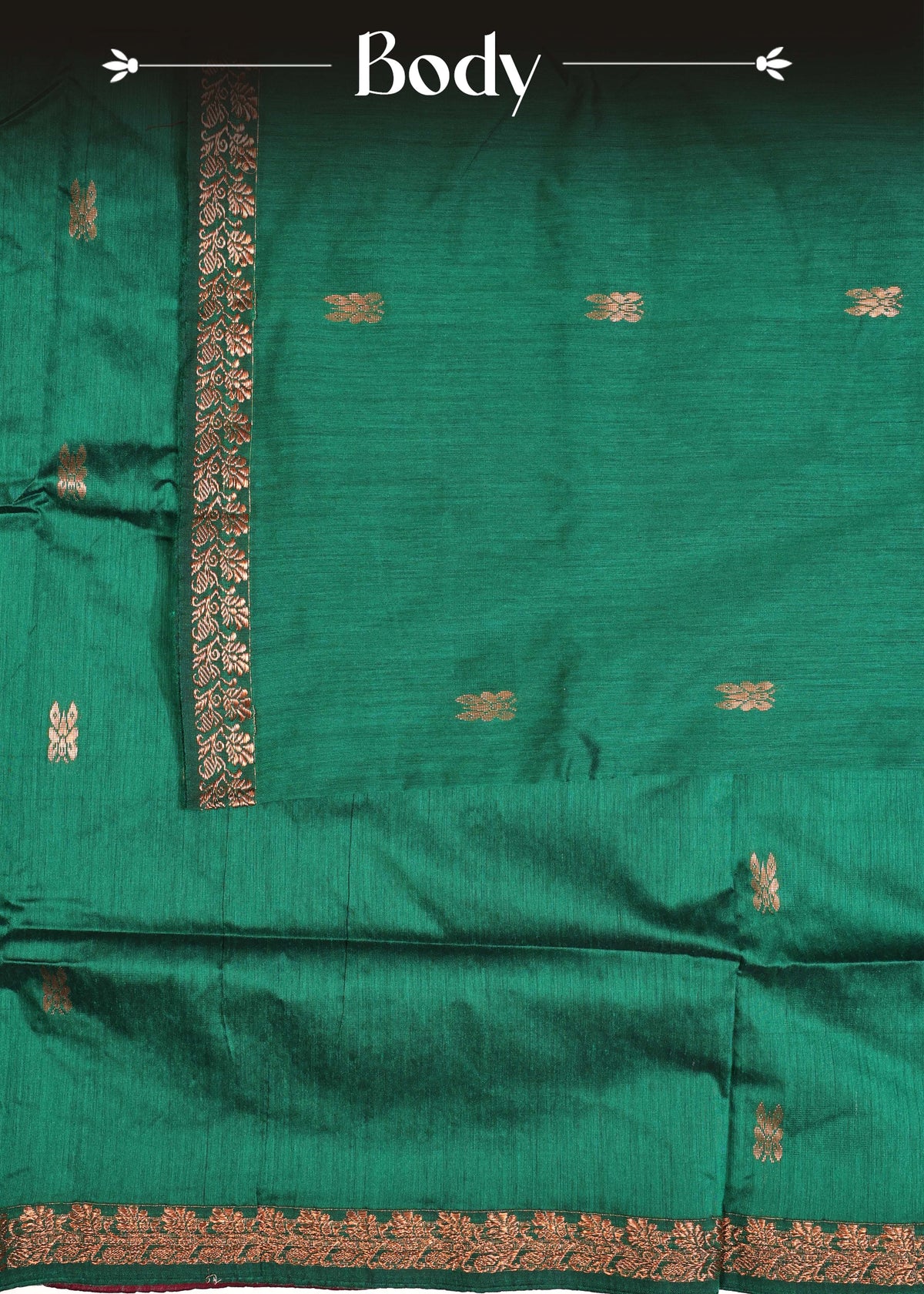 Dark green colour Kalyani Cotton Saree