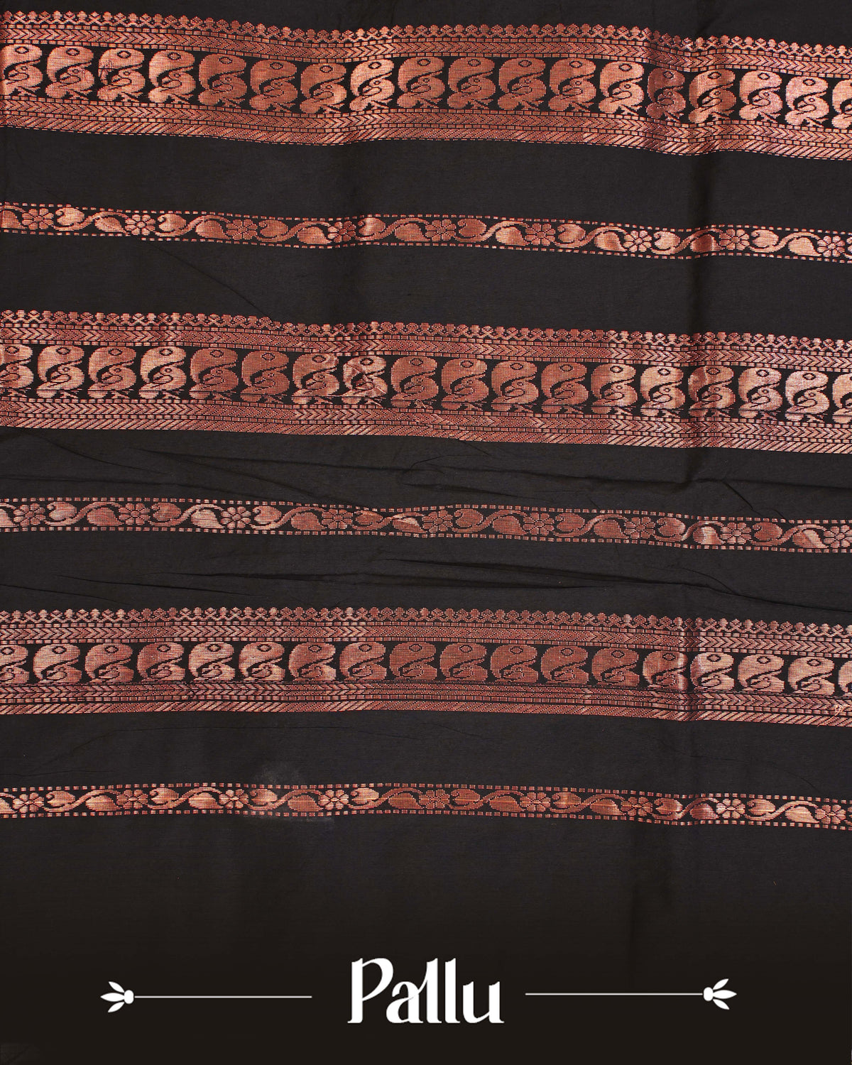 Burnt orange colour Kalyani Cotton Saree