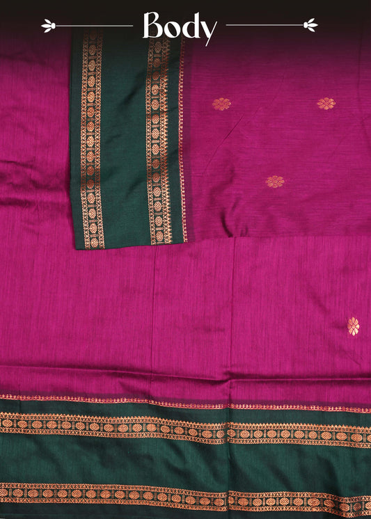 Purple colour Kalyani Cotton Saree