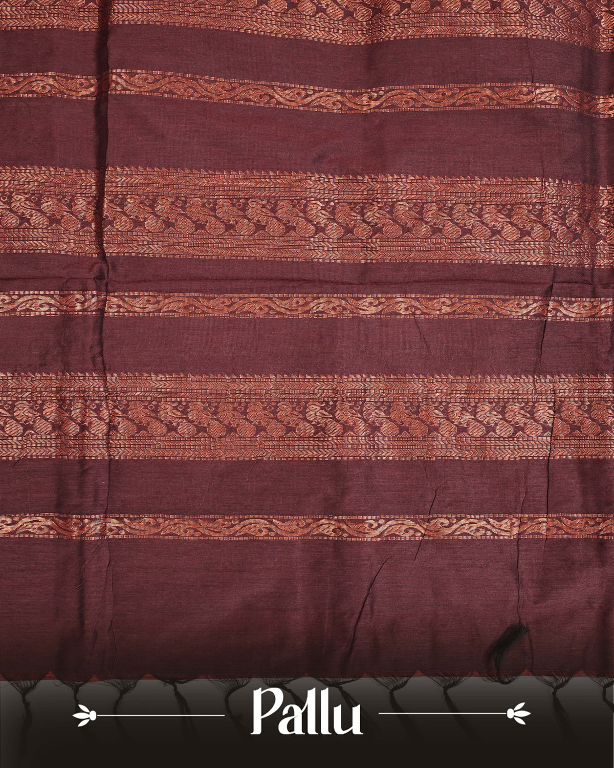 Rust orange colour Kalyani Cotton Saree