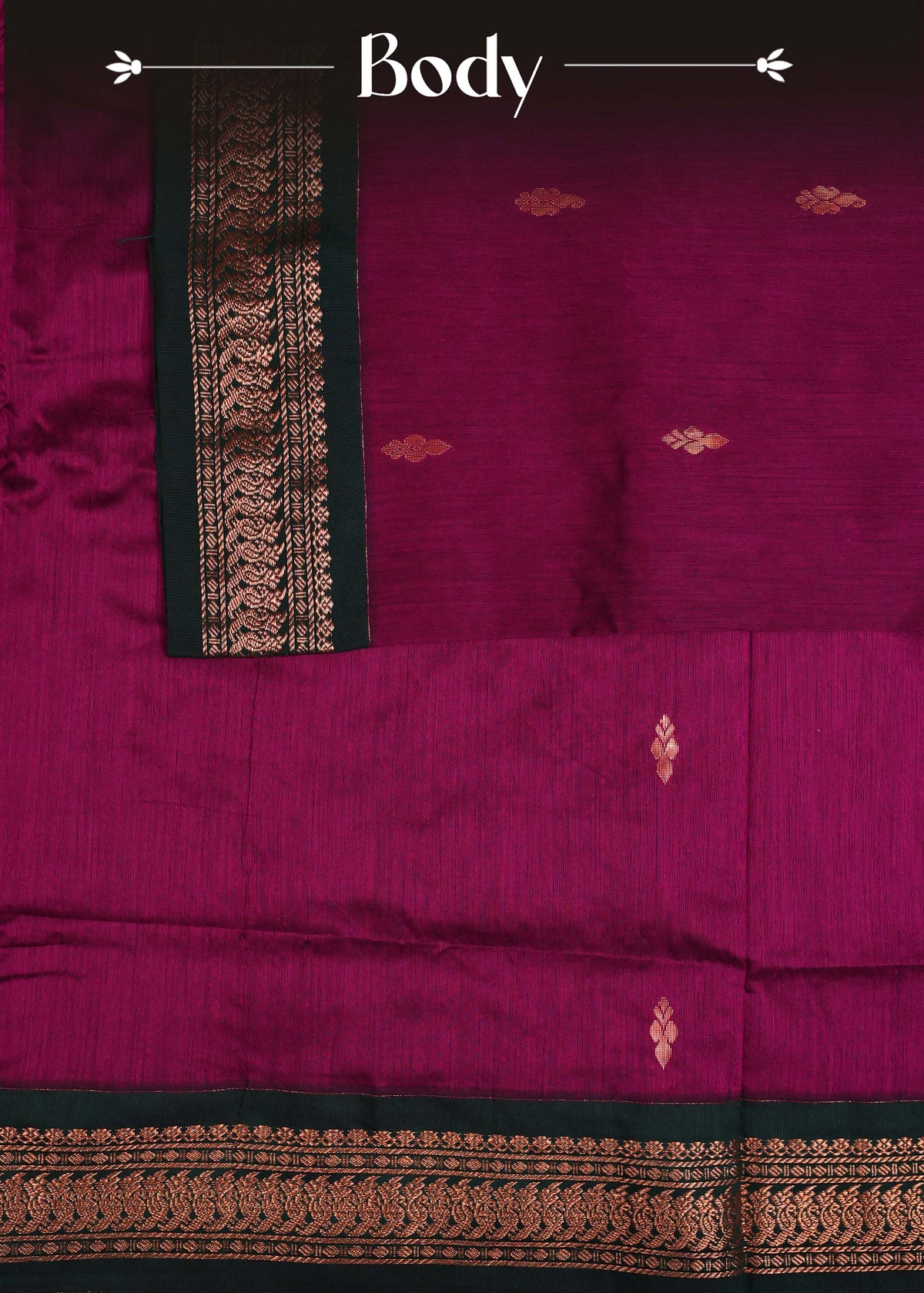 Dark magenta purple colour Kalyani Cotton Saree