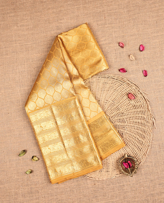 Golden Colour Samudrika Silk saree.