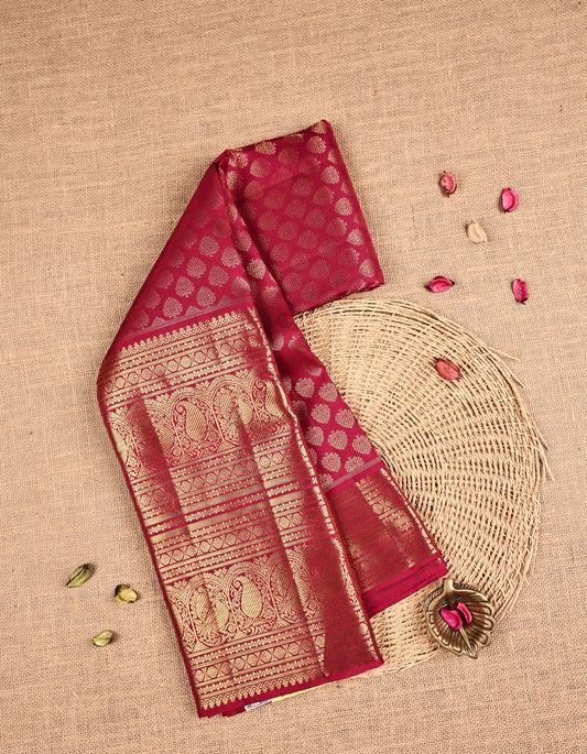Maroon Colour Samudrika Silk saree.