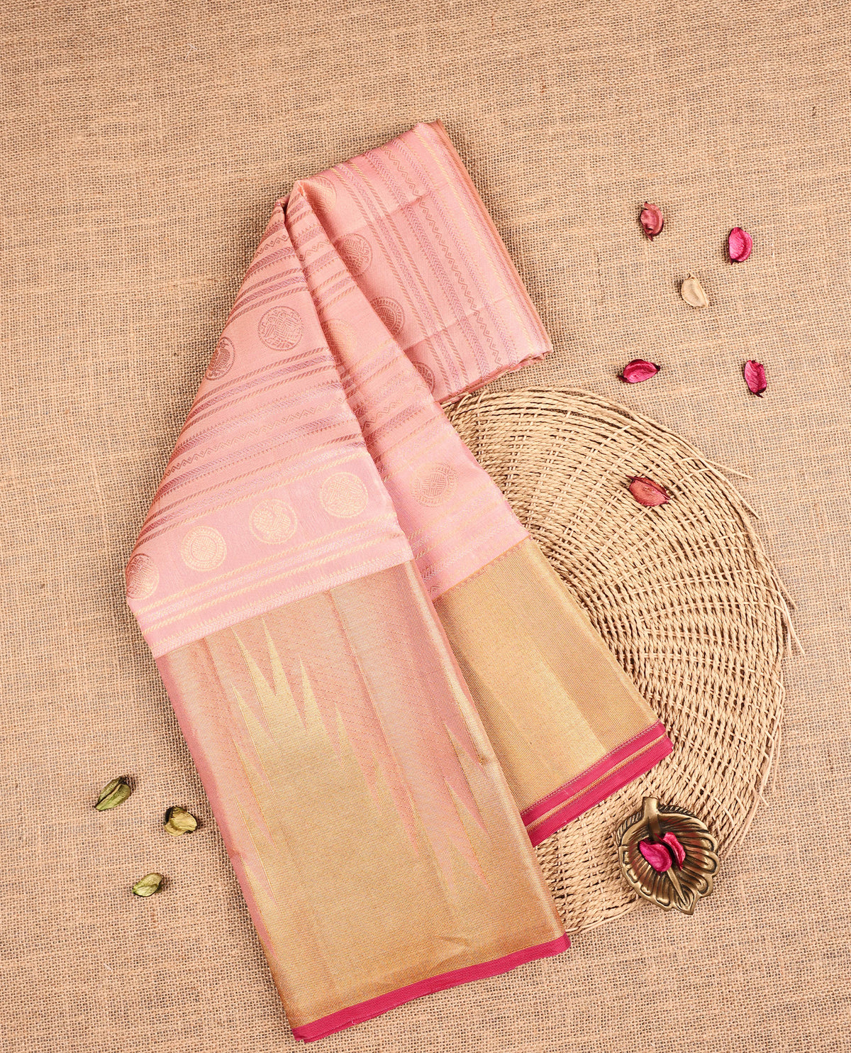 Light Pink Colour Samudrika Silk saree.
