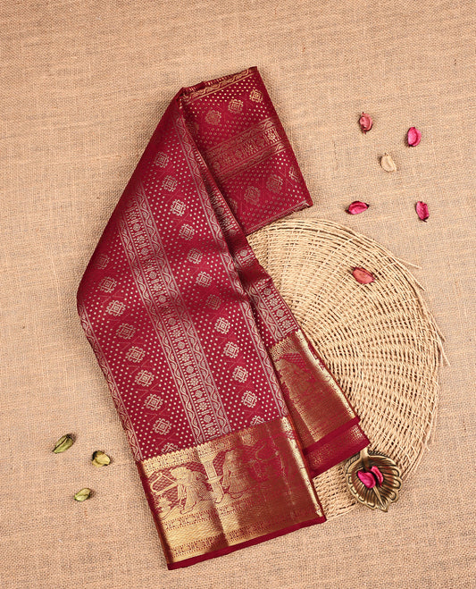 Chocolate Colour Samudrika Silk saree.