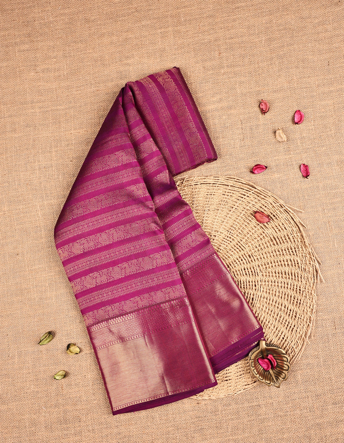 Purple Colour Samudrika Silk saree.