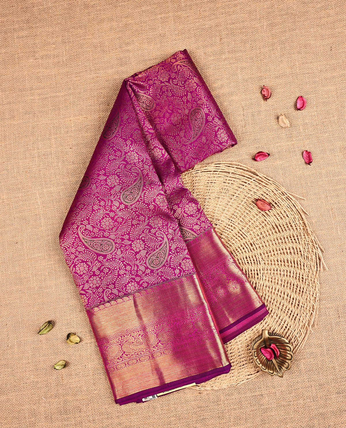 Purple Colour Samudrika Silk saree.