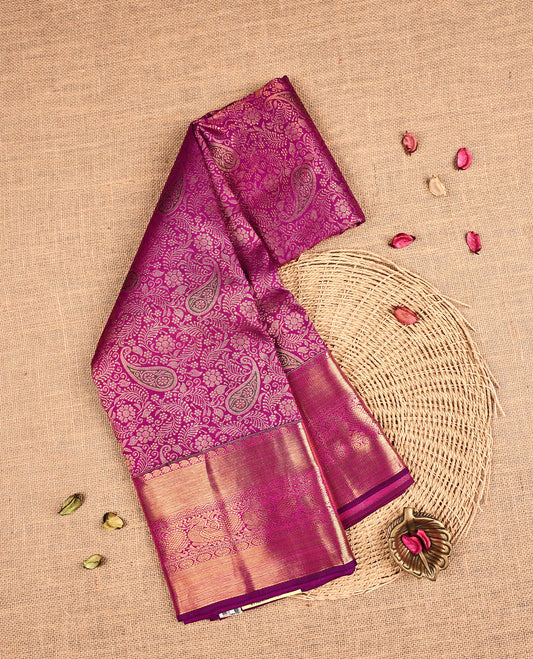 Purple Colour Samudrika Silk saree.