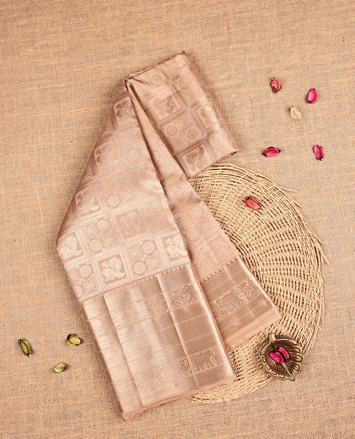 Beige Colour Samudrika Silk saree.
