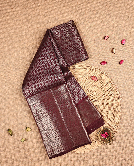Dark Chocolate Colour Samudrika Silk saree.
