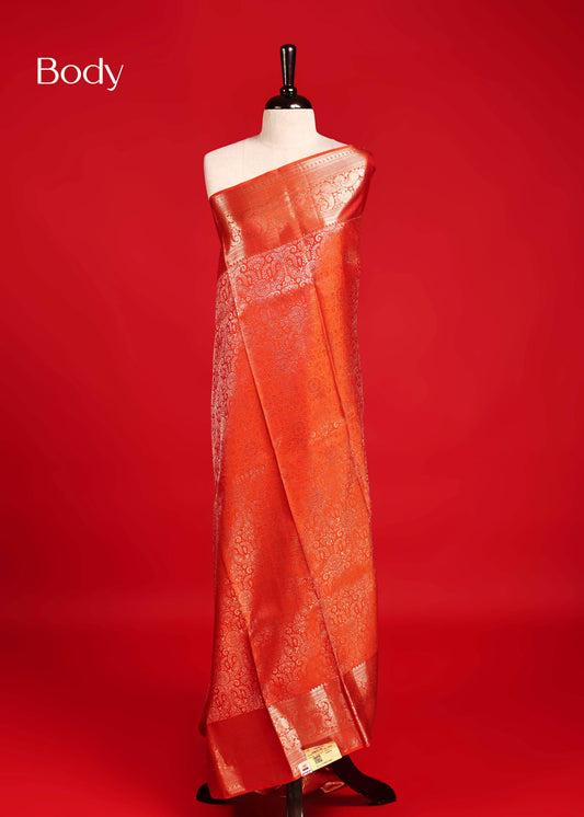 Orange Colour Samudrika Silk saree.
