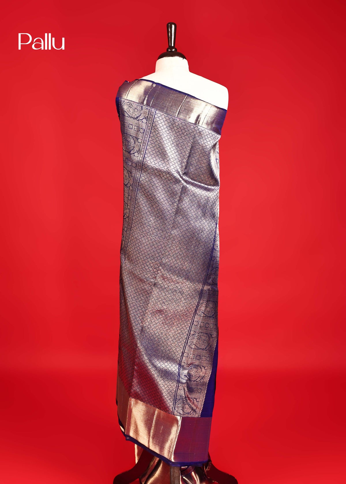 Navy Blue Colour Samudrika Silk saree.