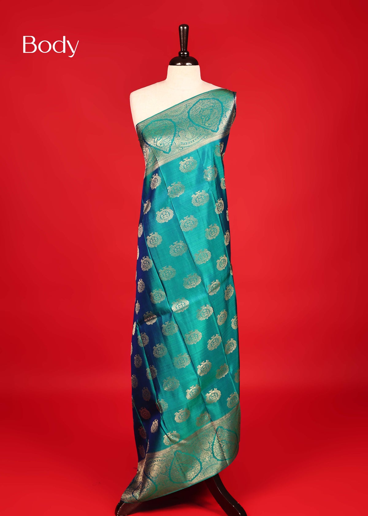 Peacock Colour Samudrika Silk saree.