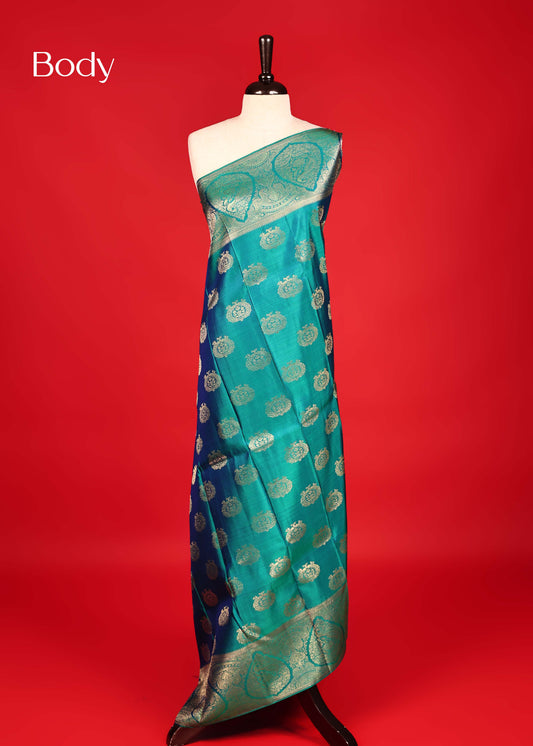 Peacock Colour Samudrika Silk saree.
