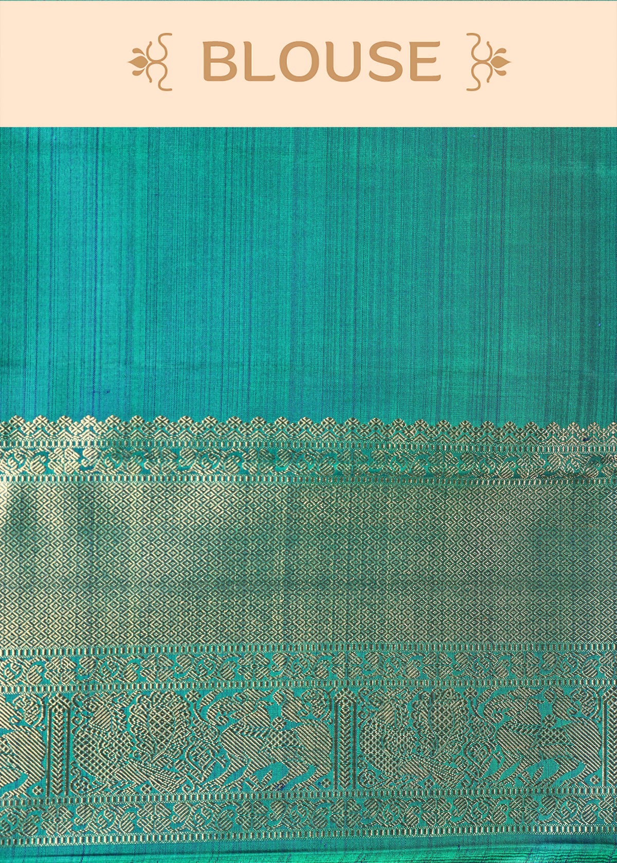 Peacock Colour Samudrika Silk saree.