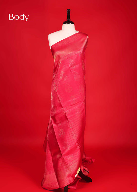 Rani Pink Colour Samudrika Silk saree.